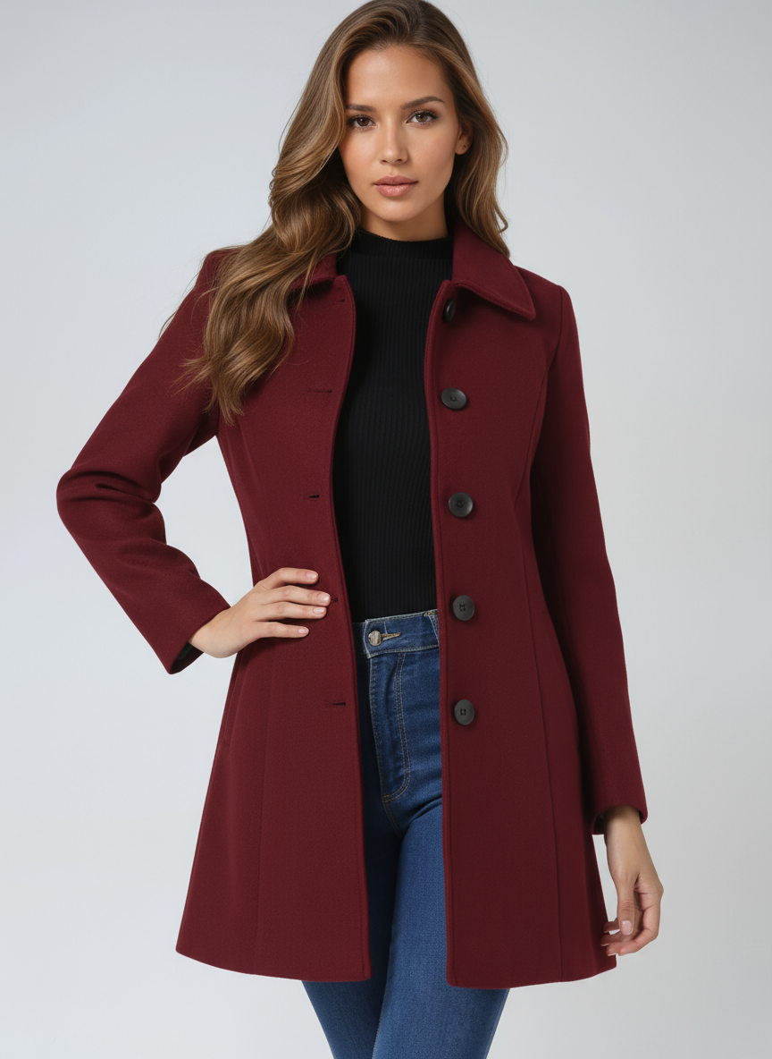 Elmont | Button-Front Flared Jacket