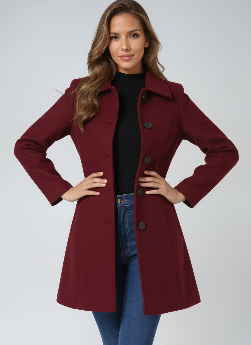 Elmont | Button-Front Flared Jacket