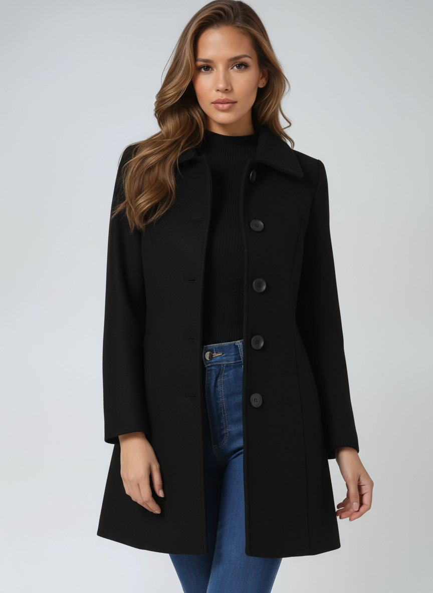Elmont | Button-Front Flared Jacket