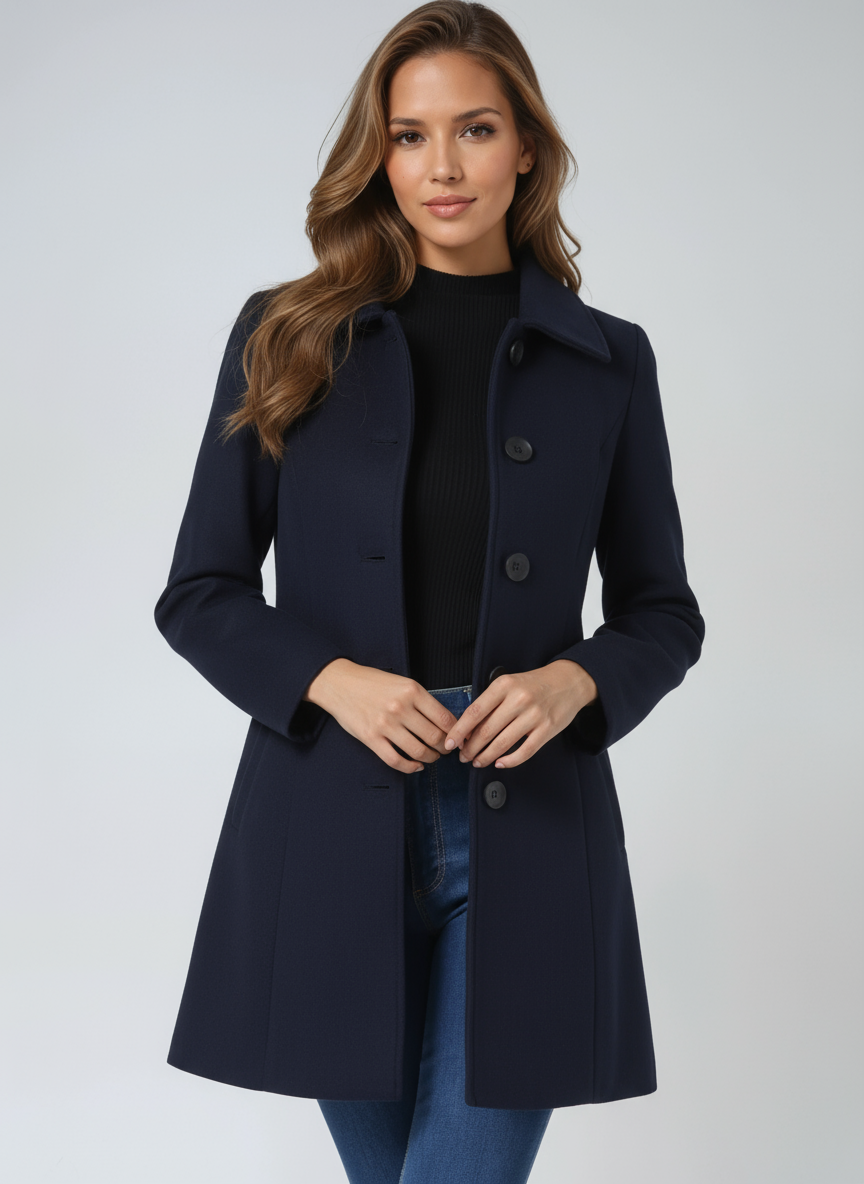 Elmont | Button-Front Flared Jacket