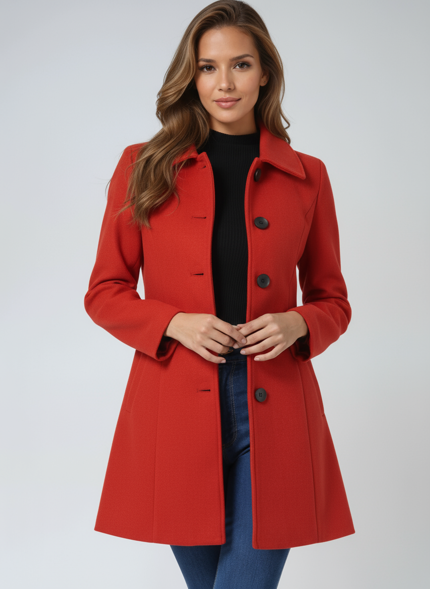 Elmont | Button-Front Flared Jacket
