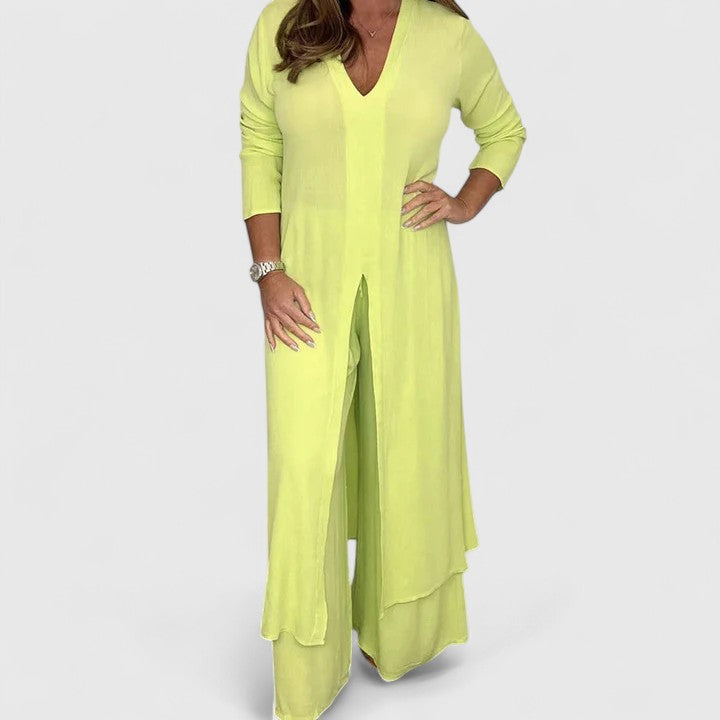 M&H | Two-Piece Set with Wide-Leg Pants