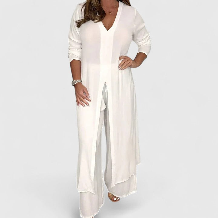 M&H | Two-Piece Set with Wide-Leg Pants