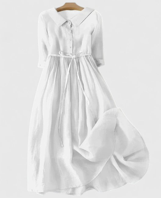 M&H | Lace-Up Waist Midi Dress