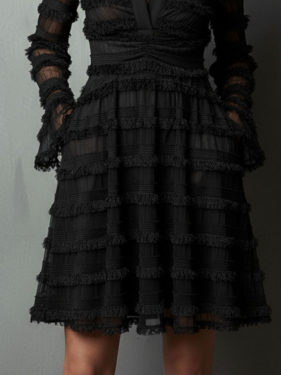 M&H | Deep V-Neck Mini Dress