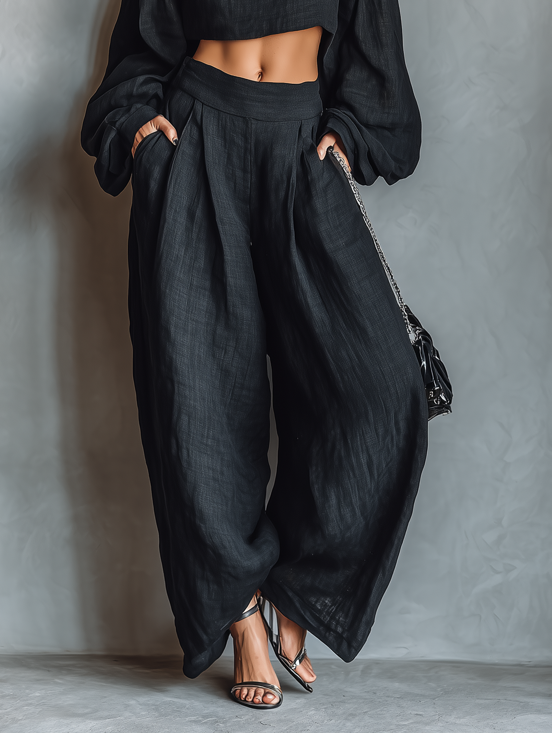 M&H | Two-Piece Set with Wide-Leg Pants