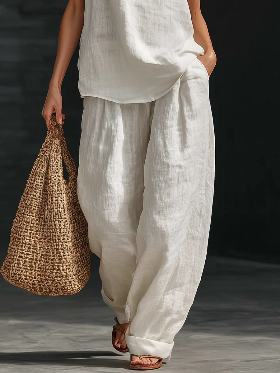 M&H | Two-Piece Set with Wide-Leg Pants