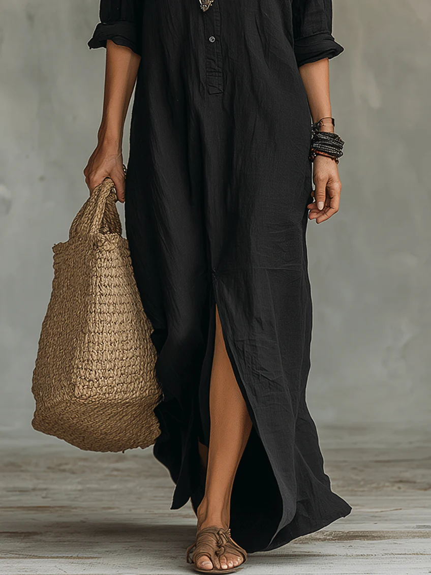 M&H | Button-Front Maxi Dress