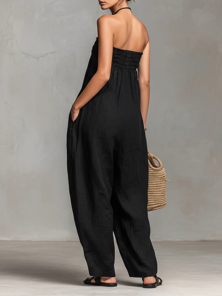M&H | Strapless Bow Jumpsuit