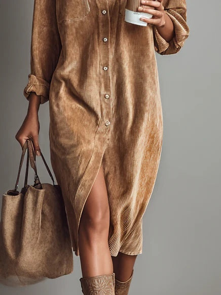 Elmont | Textured Shirt Dress
