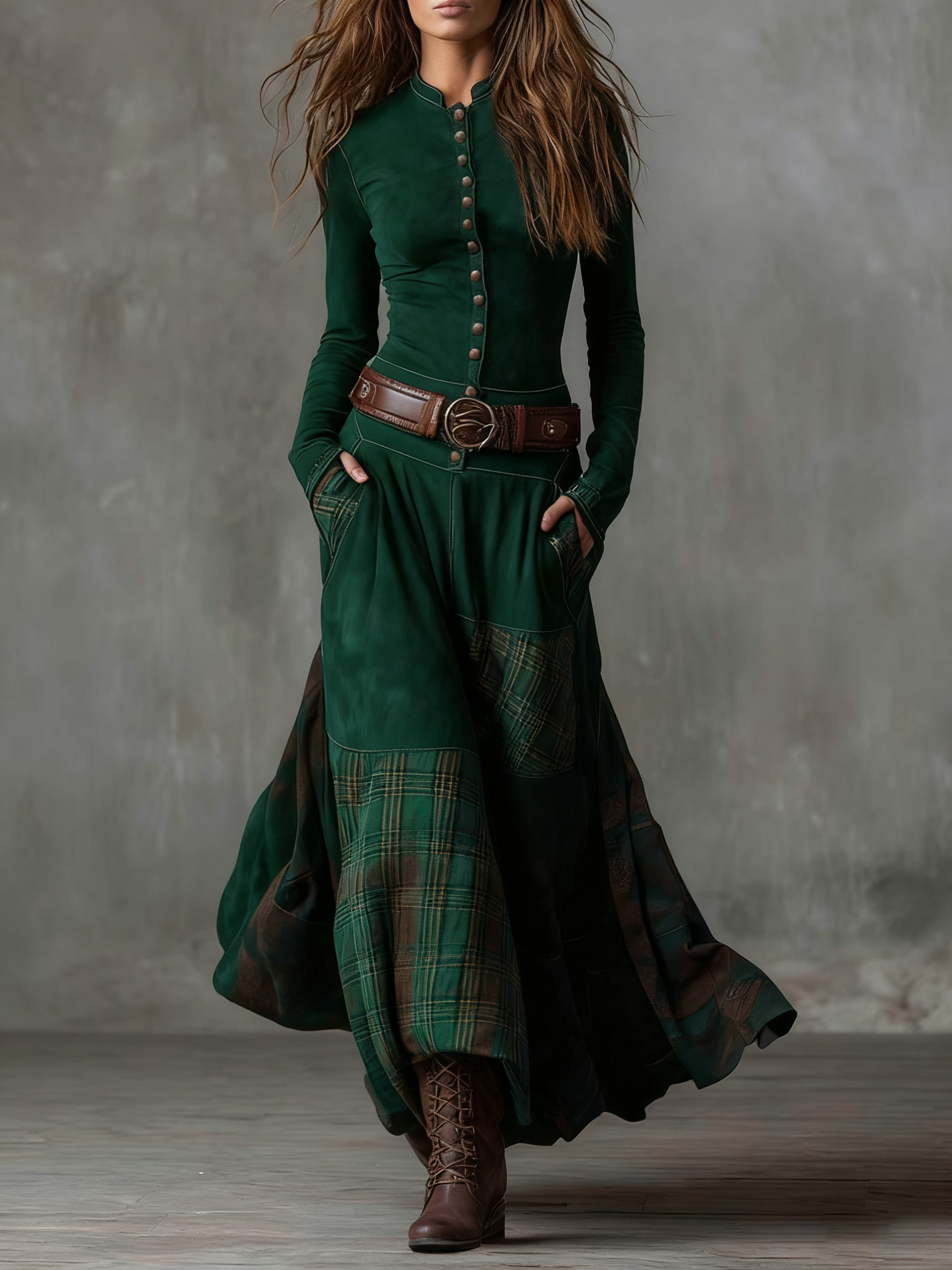 Elmont | Patchwork Maxi Dress