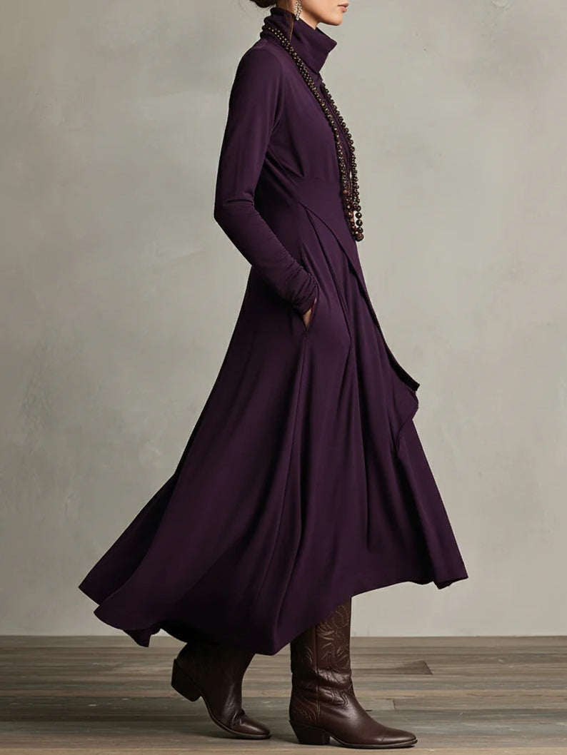 Elmont | Draped Long-Sleeve Maxi Dress