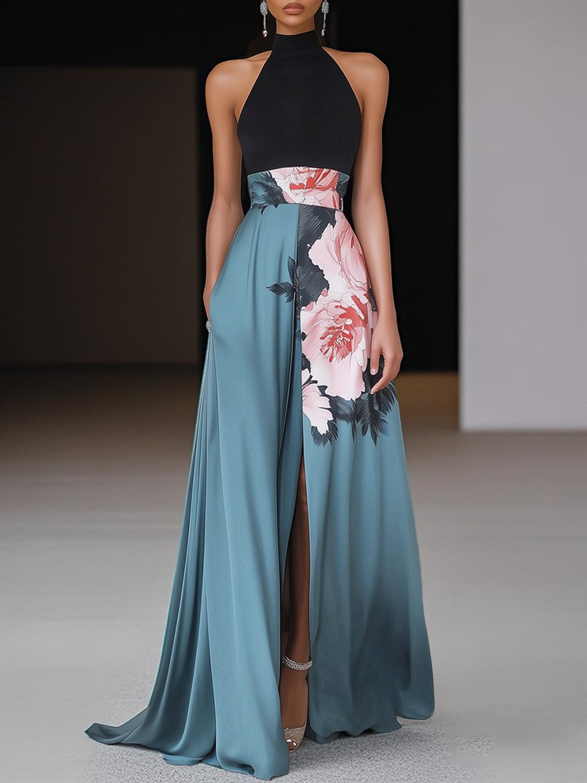 Sarah | Floral A-Line Maxi Dress