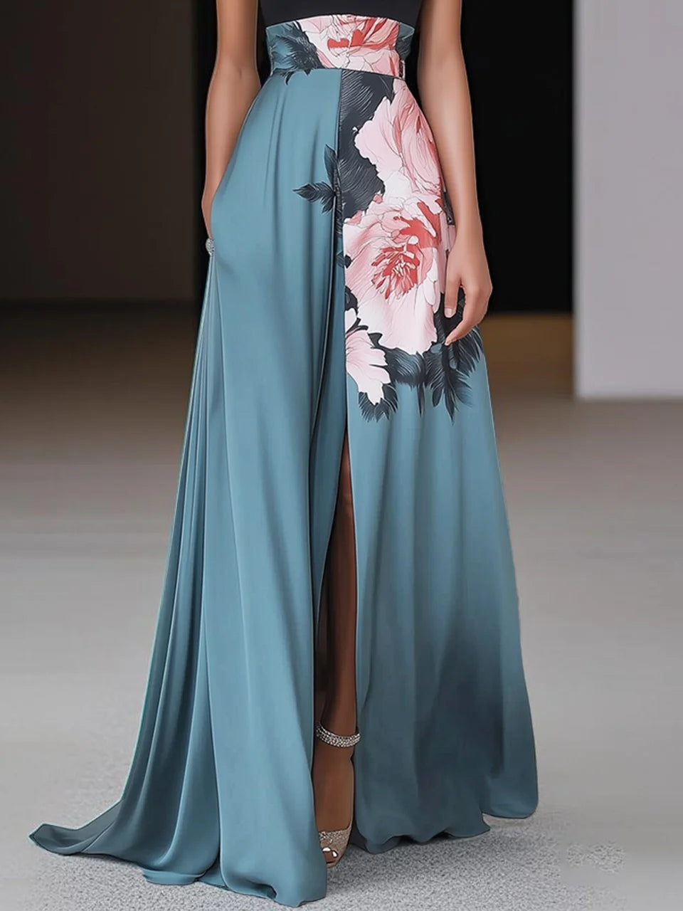 Maya | Chiffon A-Line Maxi Dress
