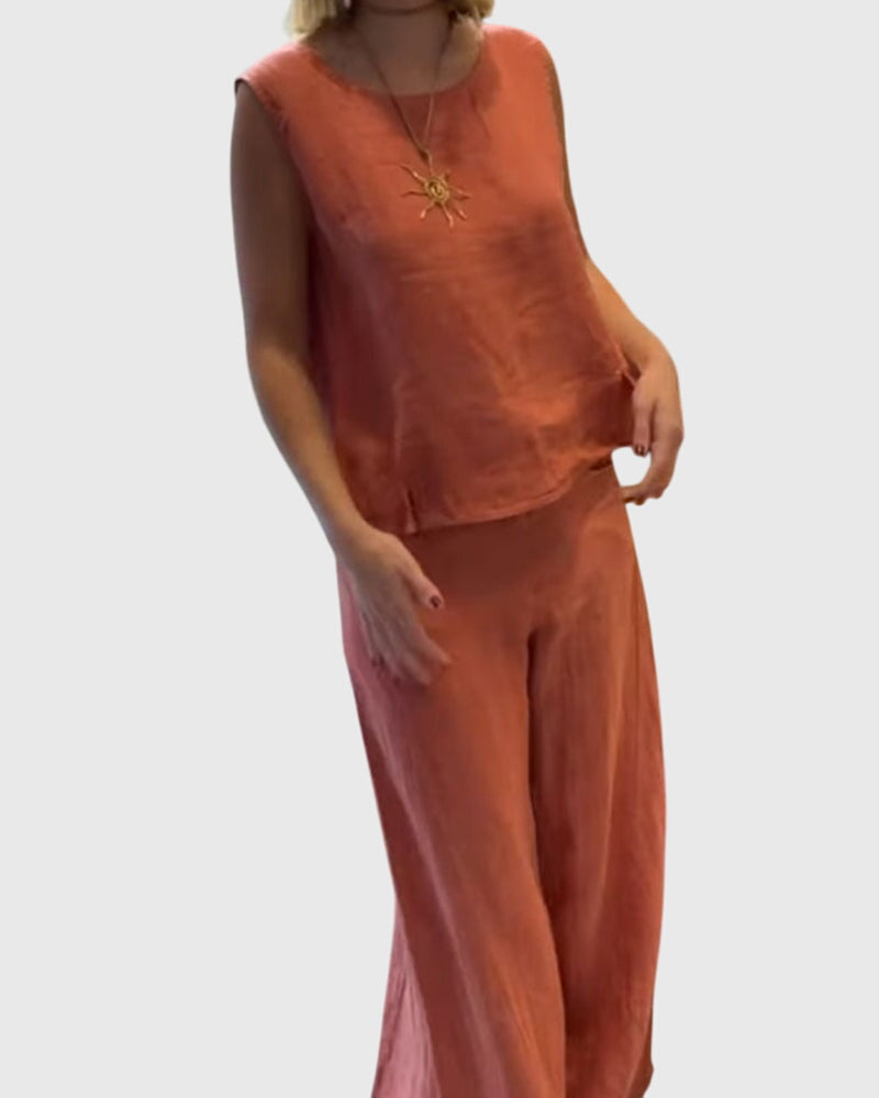 M&H | Wide-Leg Two-Piece Set