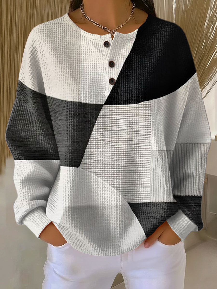 Elmont | Double-Layer Waffle Knit Sweater