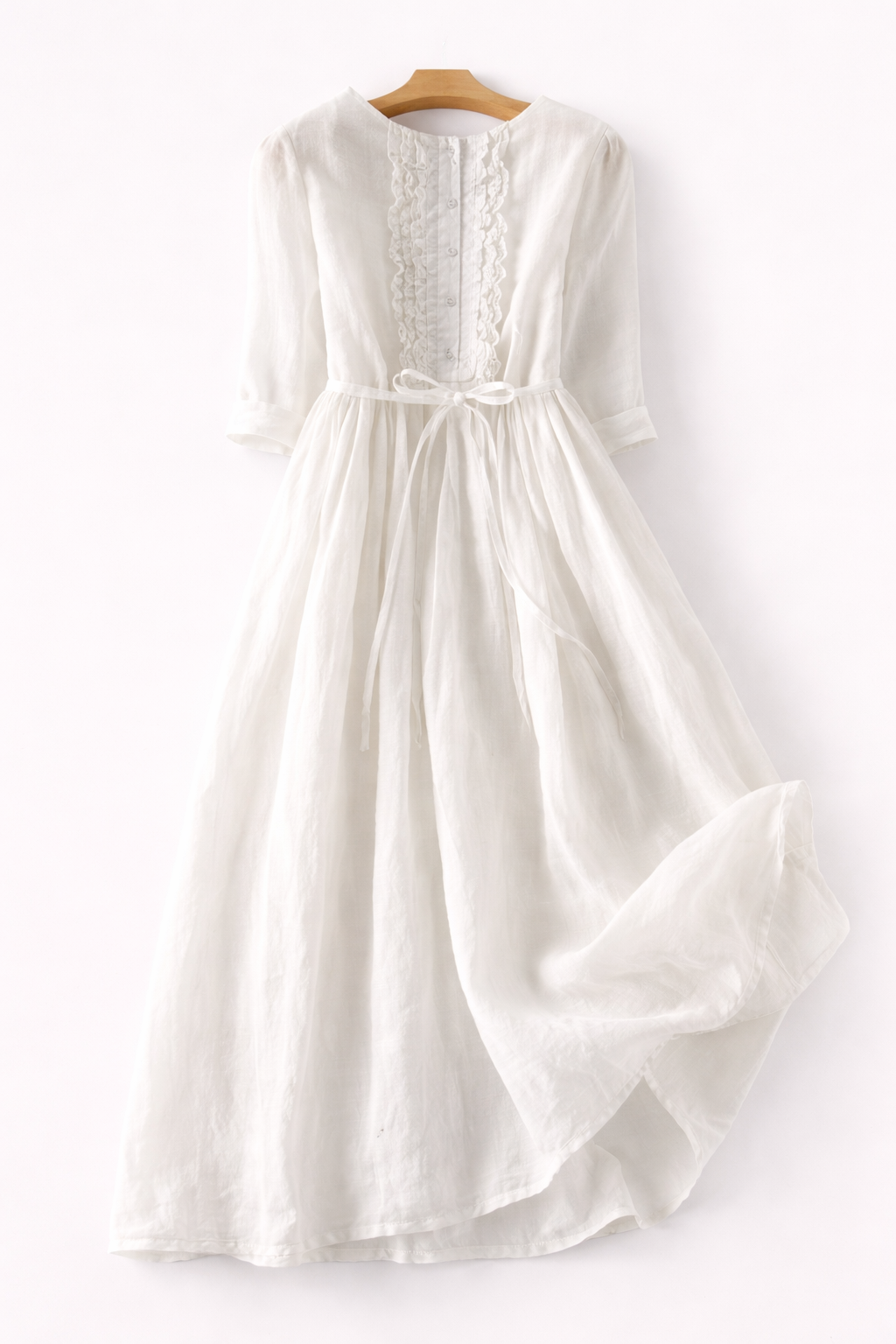M&H | New Lace-Up Waist Midi Dress