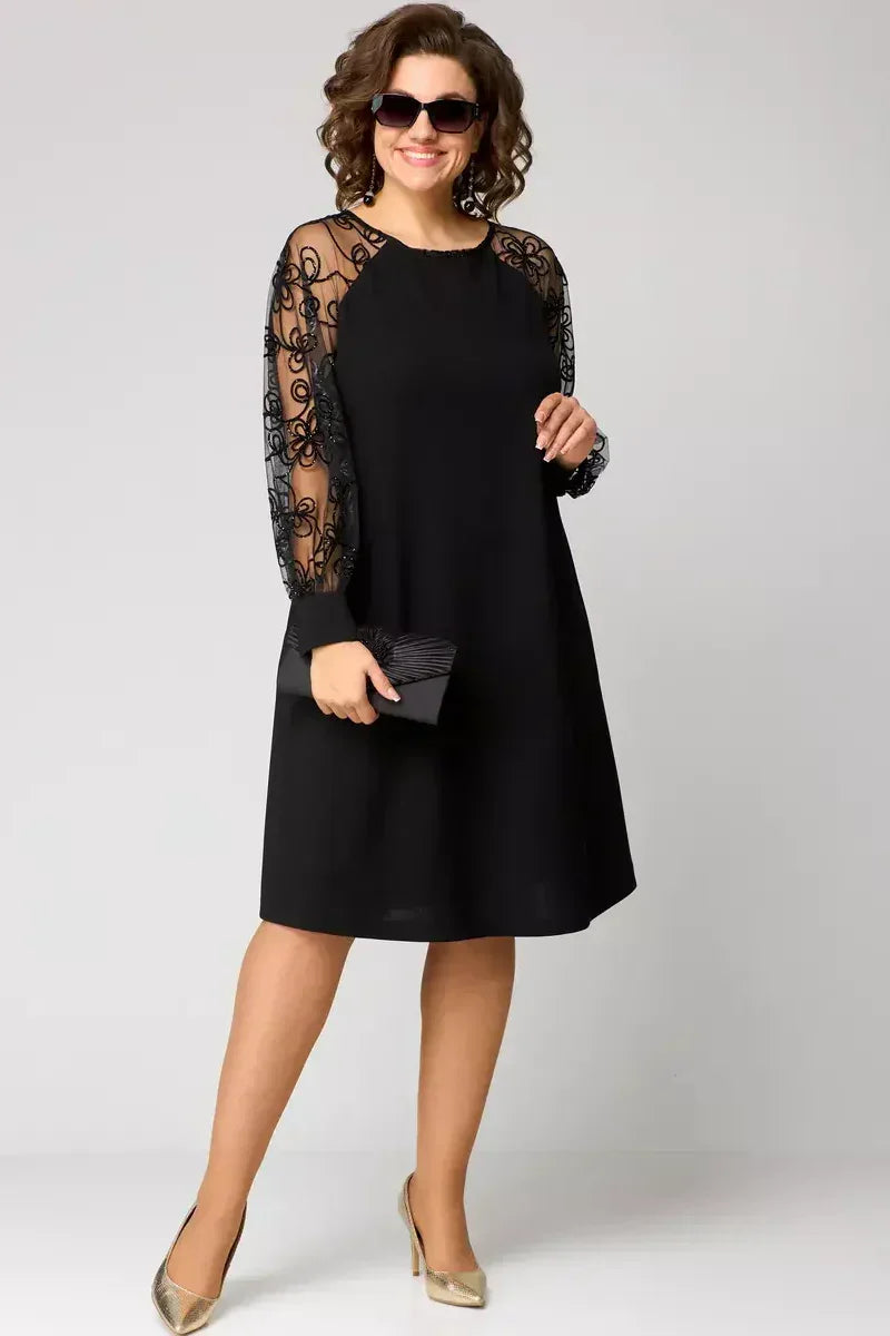 M&H | Floral Lace Sleeve Dress