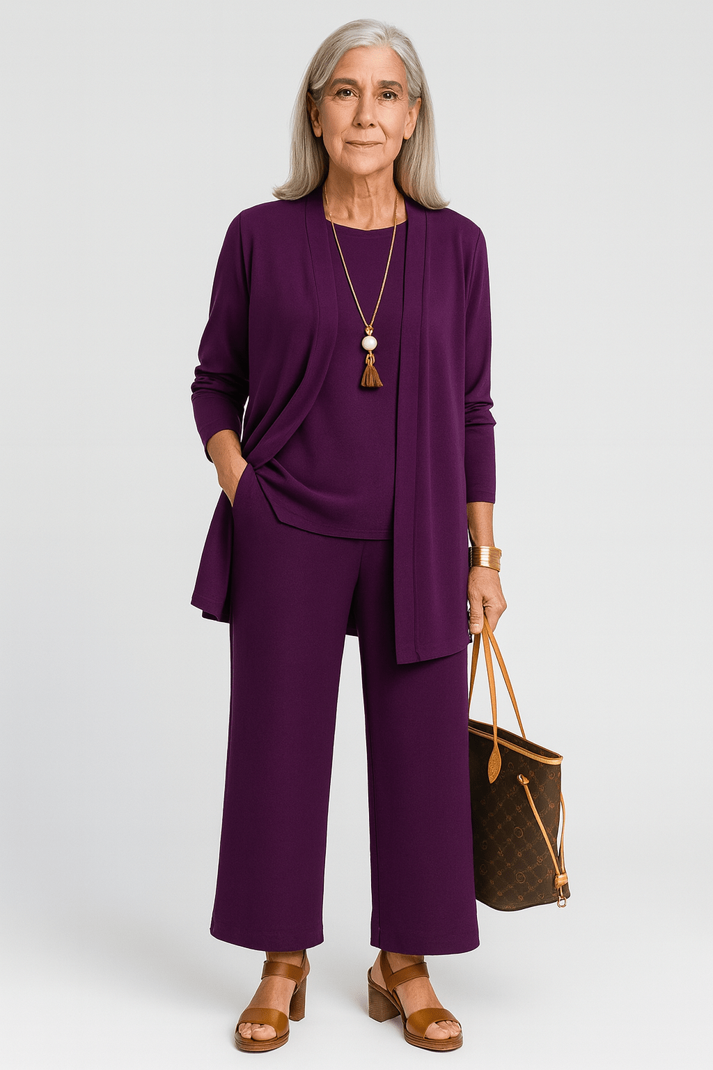 M&H | Three-Piece Set Wide-Leg Trousers