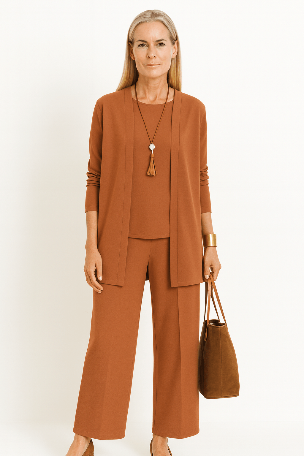 M&H | Three-Piece Set Wide-Leg Trousers