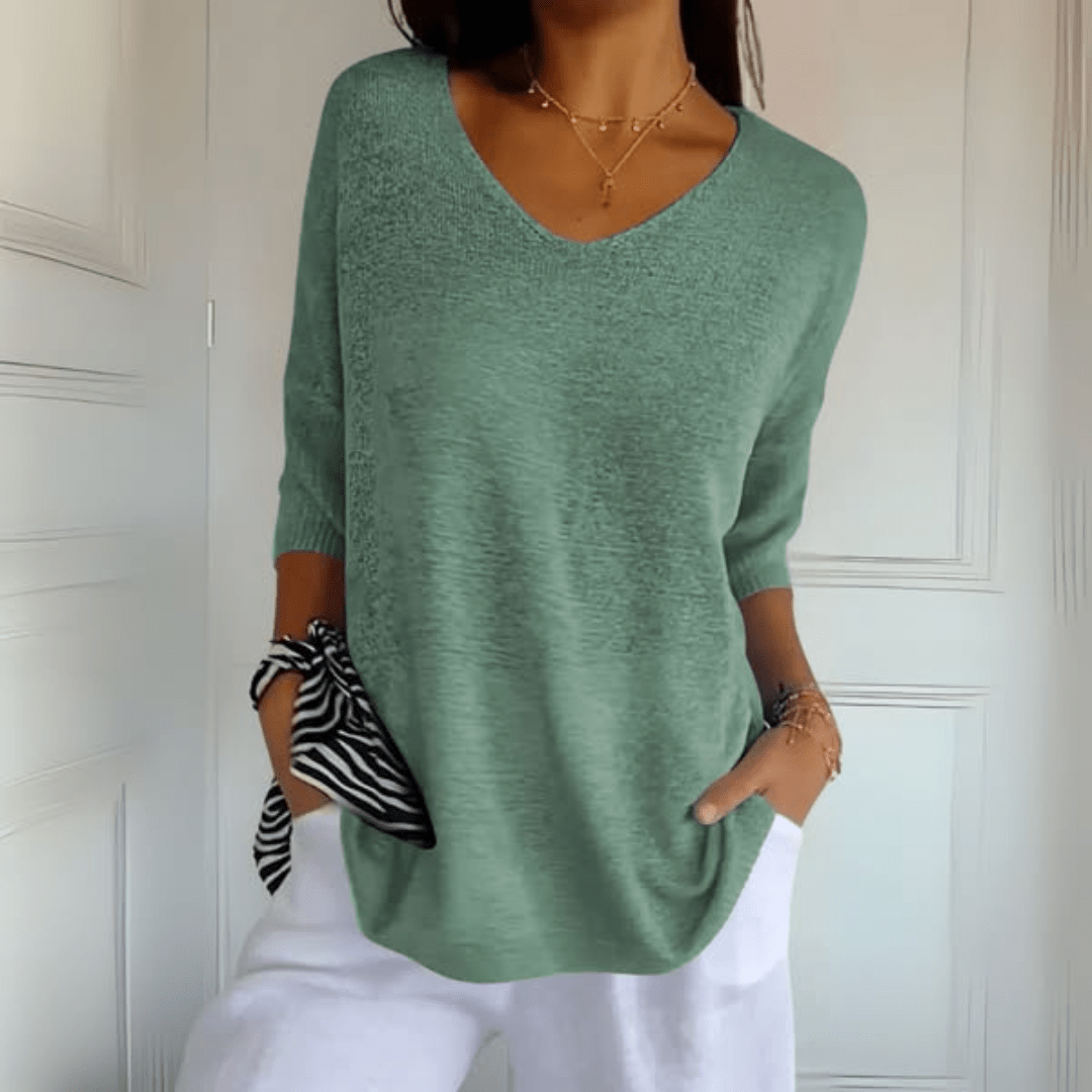 Evelyn | V-Neck Relaxed-Fit Sweater