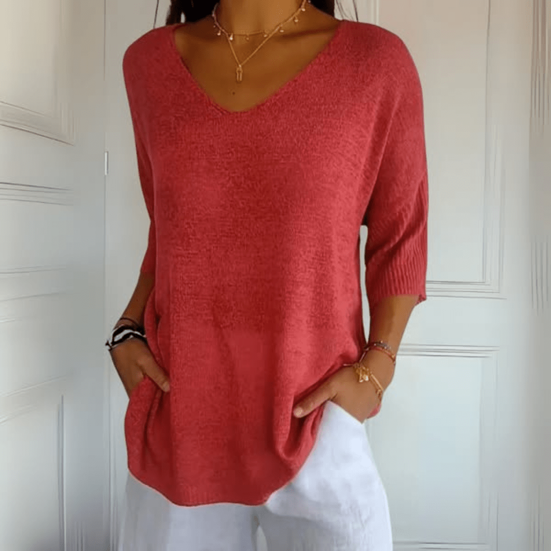 Sarah | V-Neck Loose Fit Sweater