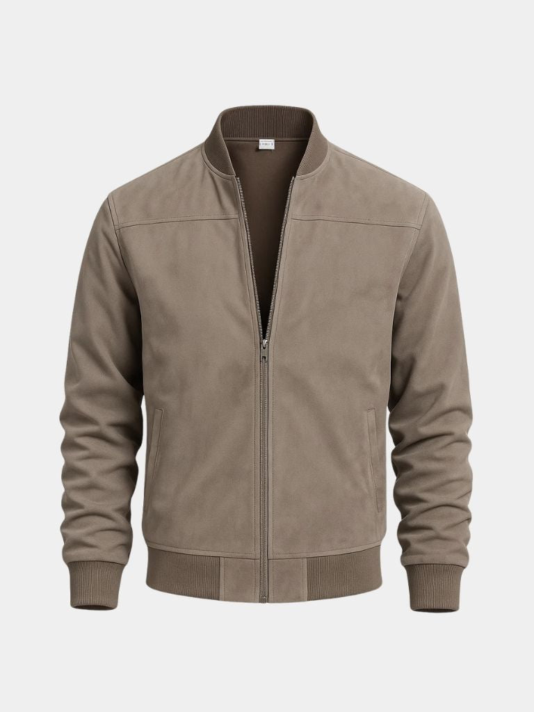 Elmont | Suede Bomber Jacket