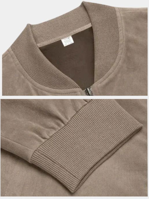 Elmont | Suede Bomber Jacket