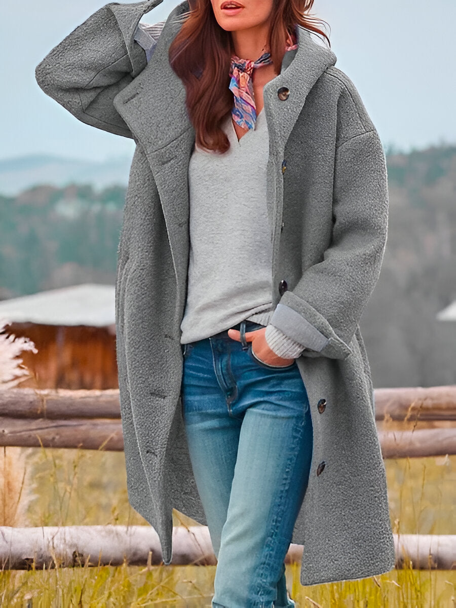 Elmont | Hooded Wool-Blend Long Coat