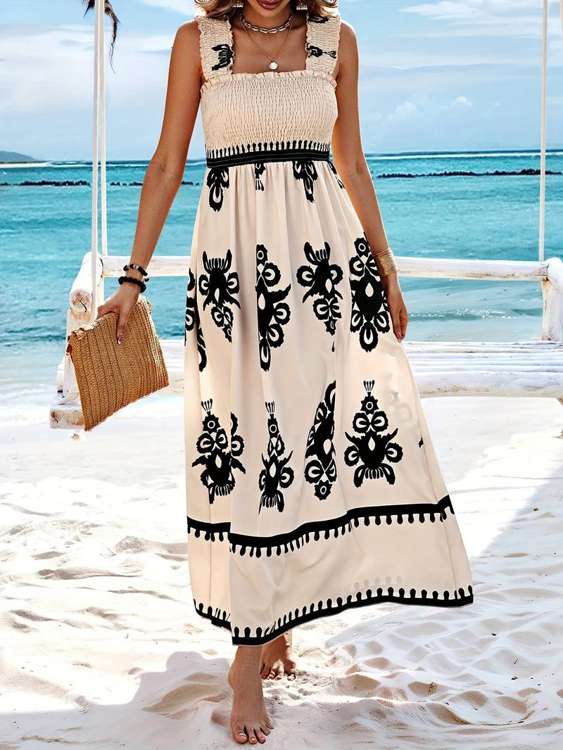 M&H | Smocked Bodice Maxi Dress