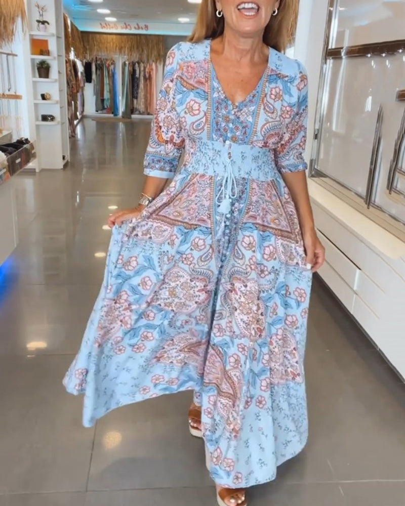 M&H | Smocked Waist Maxi Dress