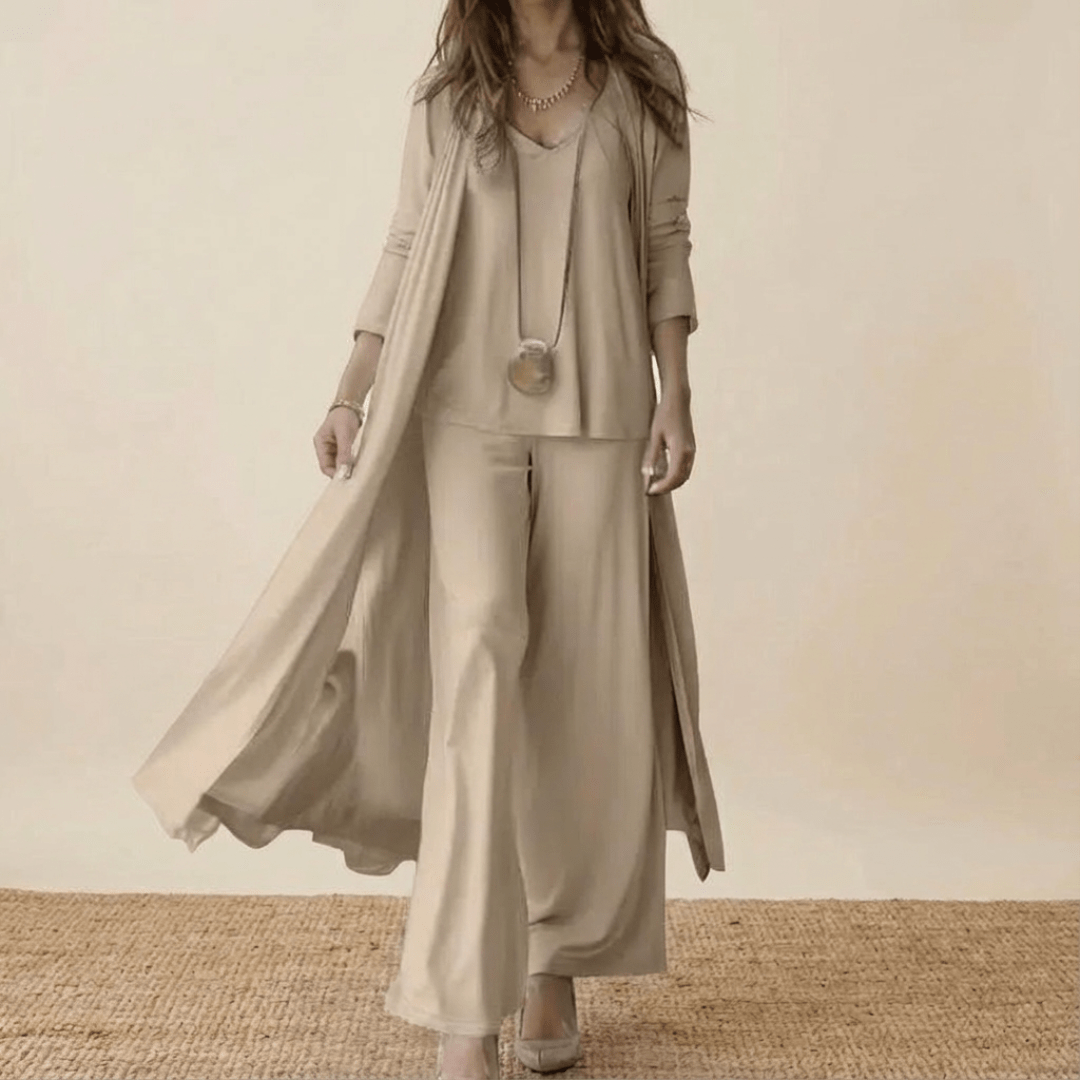 M&H | 3-Piece Set with Wide-Leg Pants