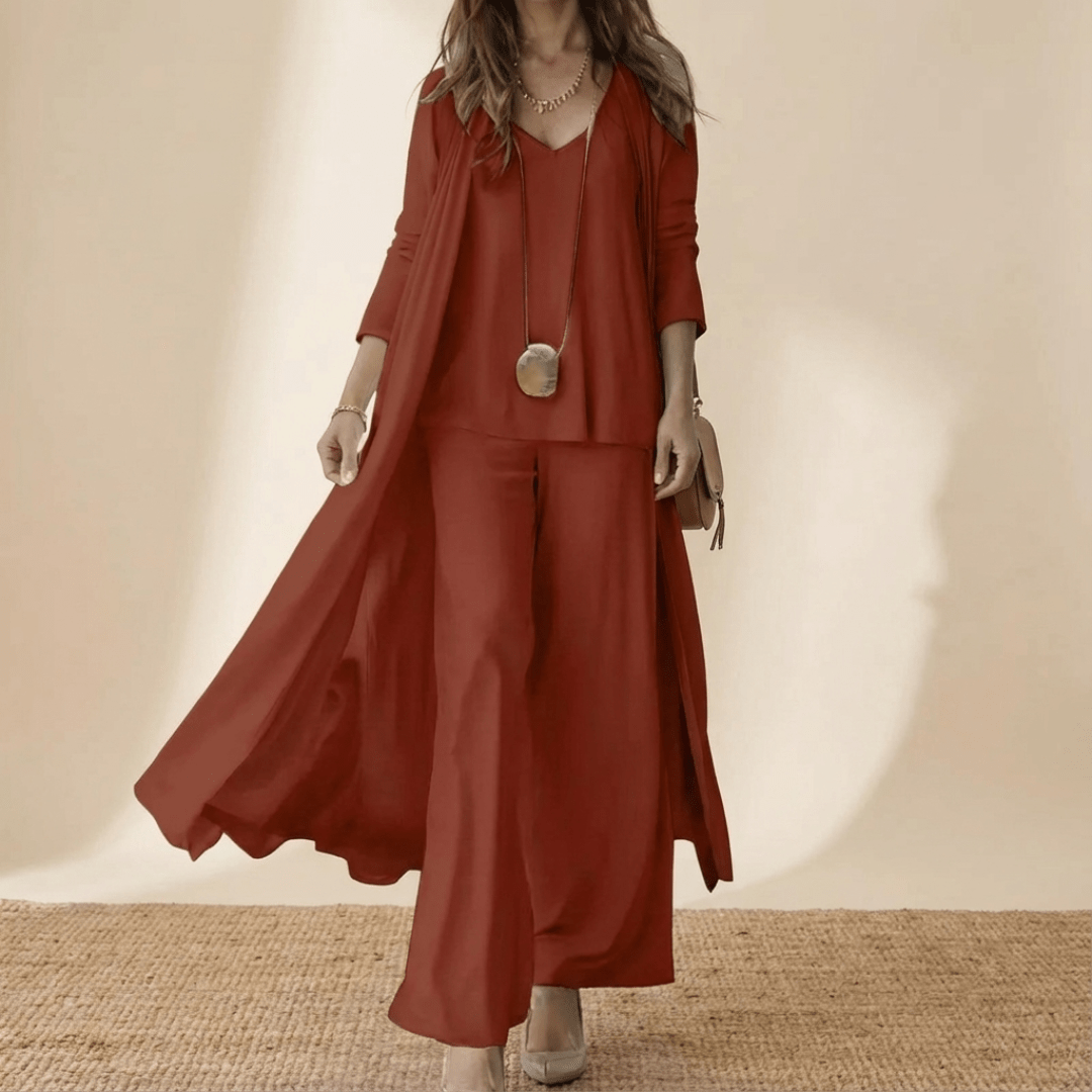M&H | 3-Piece Set with Wide-Leg Pants