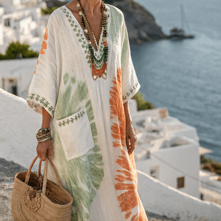 M&H | Watercolor Caftan Dress