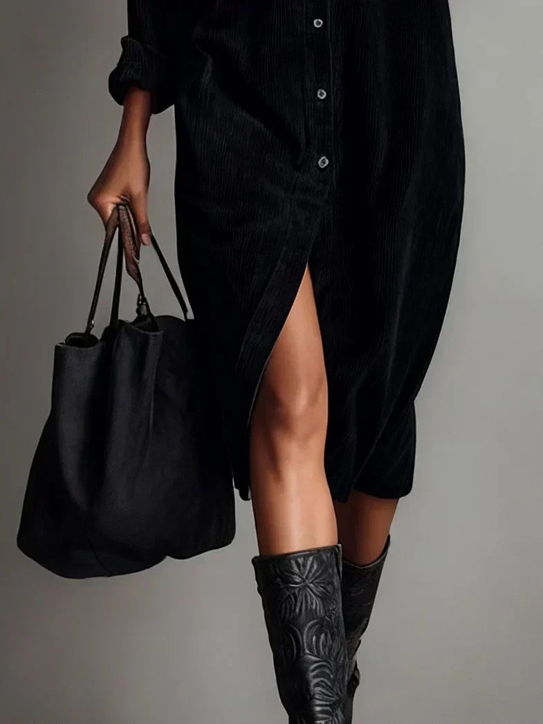 Elmont | Textured Shirt Dress