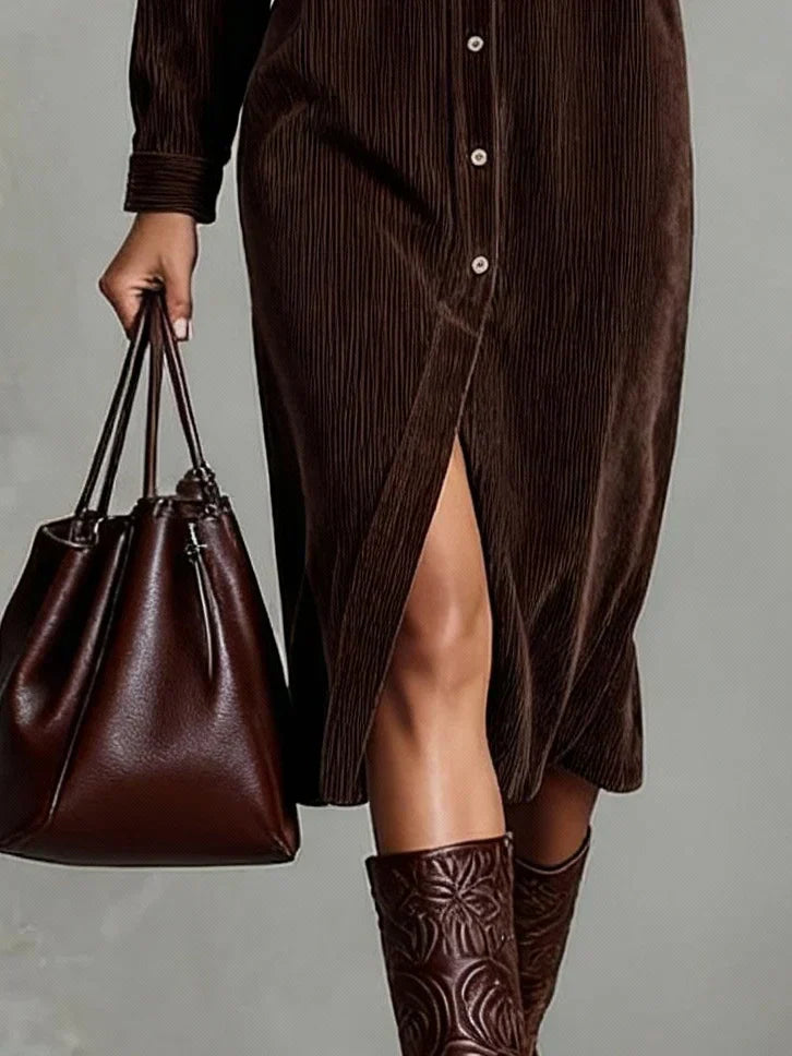 Elmont | Textured Shirt Dress