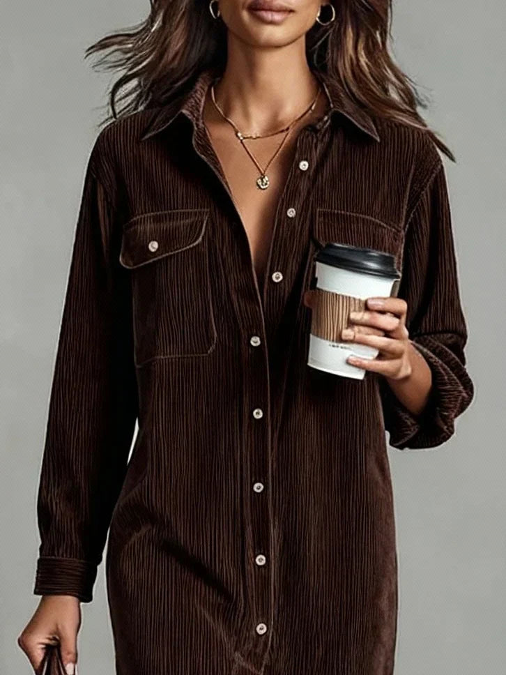 Elmont | Textured Shirt Dress