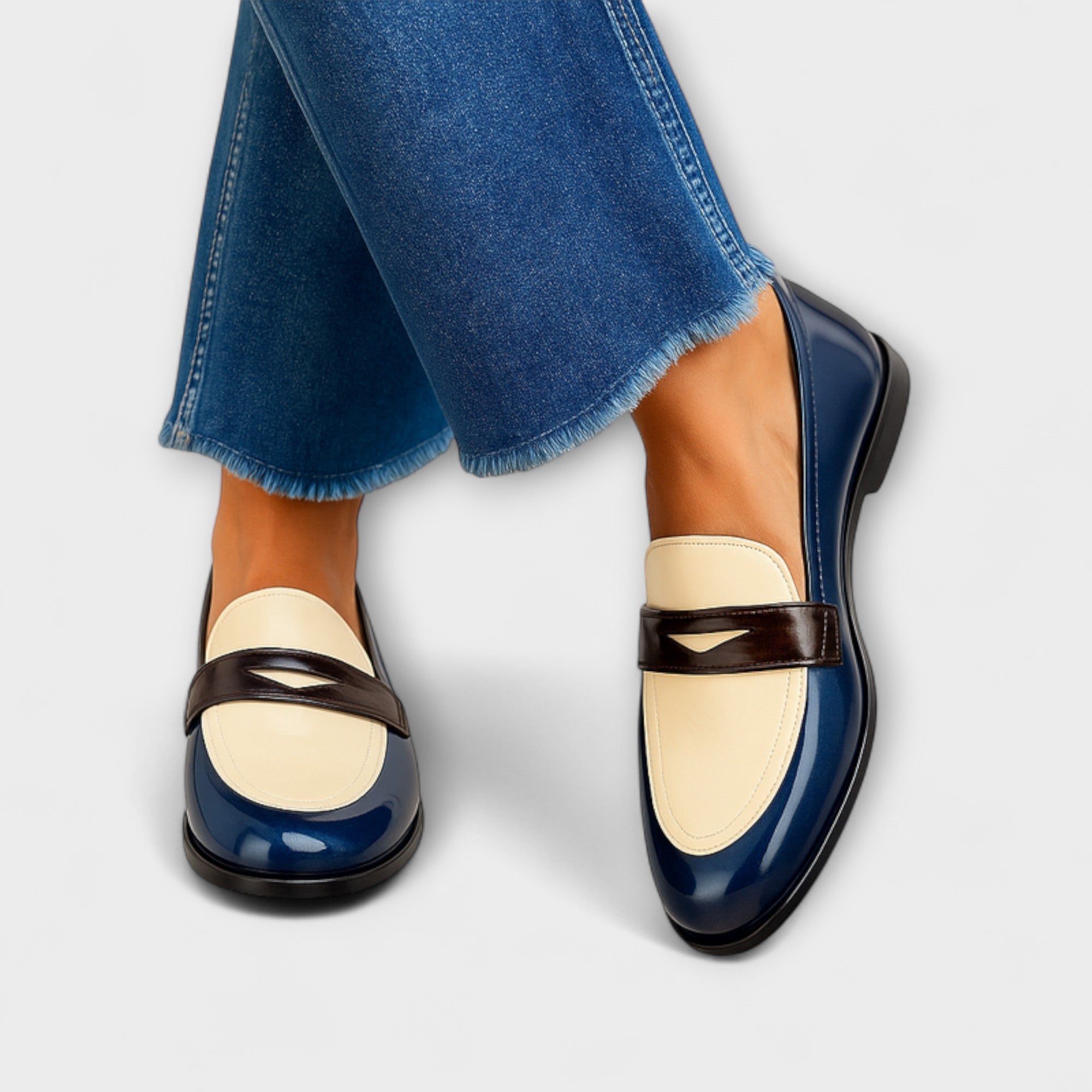 Elmont | Two-Tone Slip-On Loafers