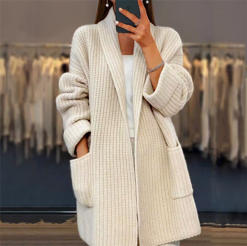 Sarah | Open-Front Knit Cardigan with Pockets
