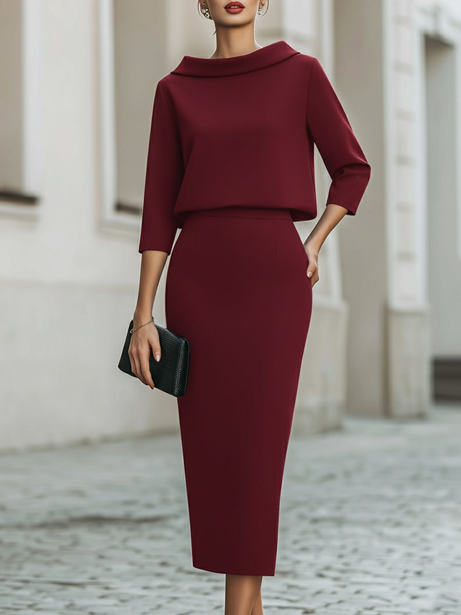 M&H | Structured Two-Piece Midi Dress