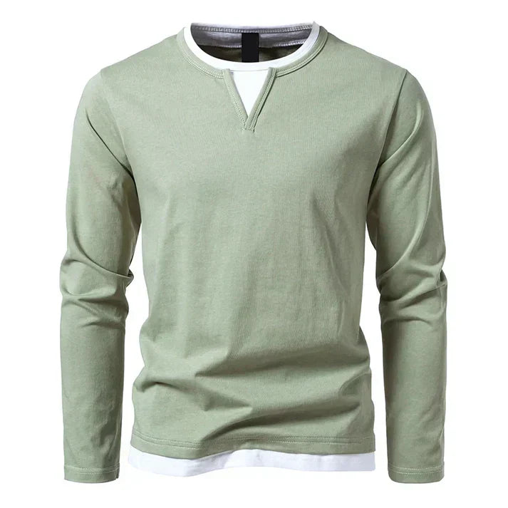 Elmont | Combed Cotton Long Sleeve T-Shirt
