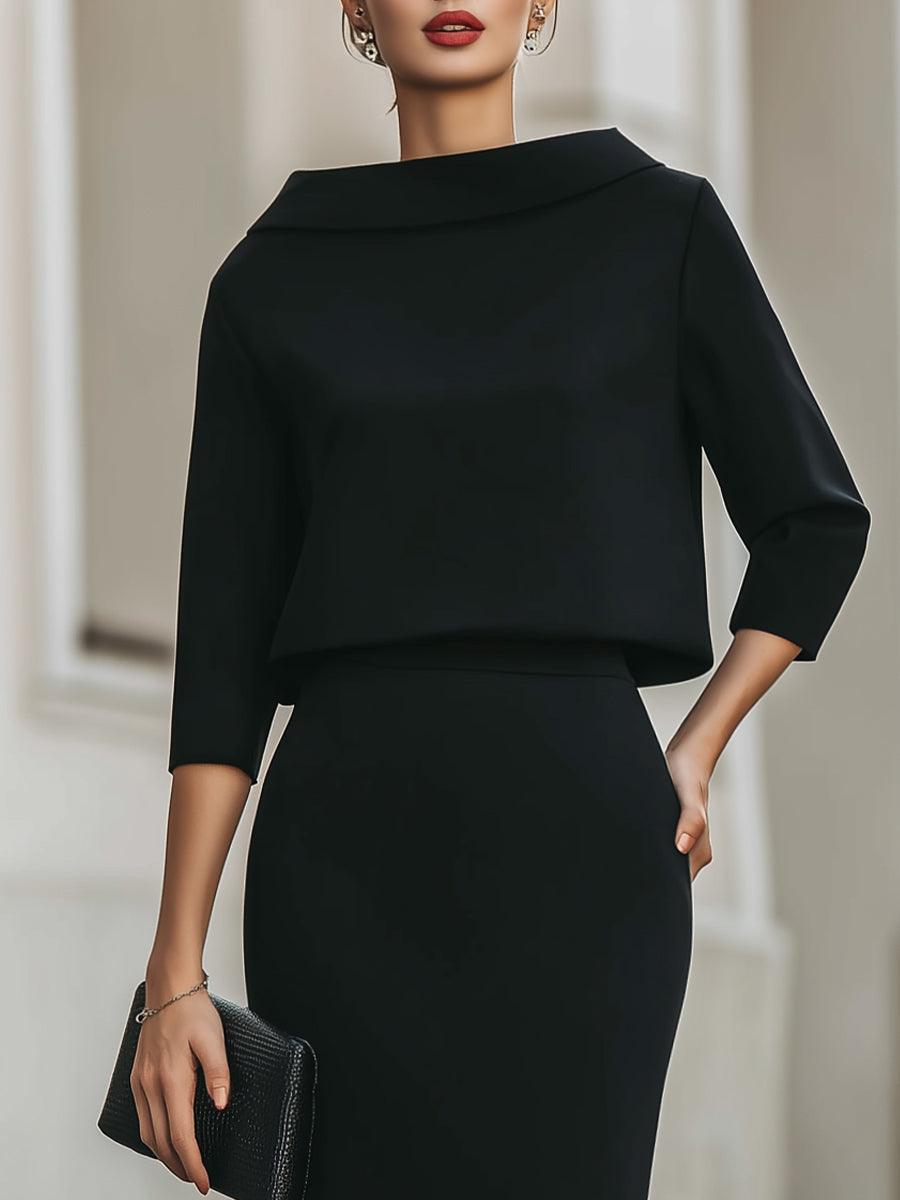 M&H | Structured Two-Piece Midi Dress