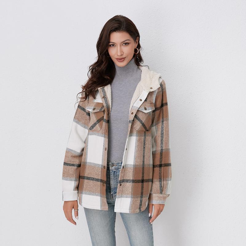 Elmont | Women's Plaid Hooded Flannel Jacket