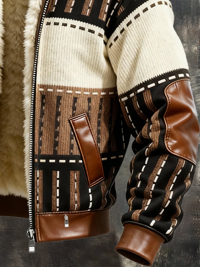 Elmont | Men's Colour-Block Patchwork Jacket