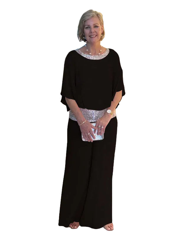M&H | Two-Piece Set with Wide-Leg Pants