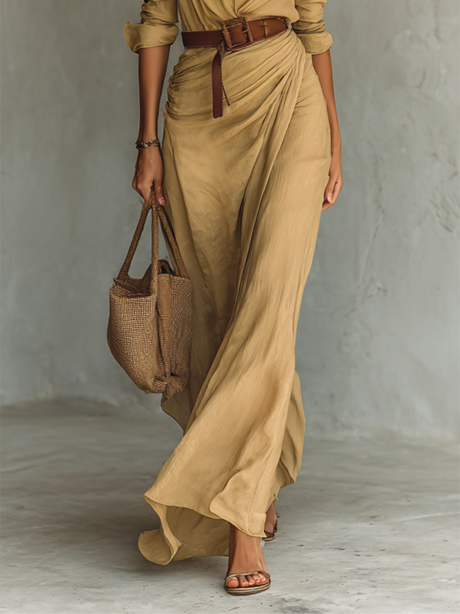 Elmont | Notched-Collar Maxi Dress
