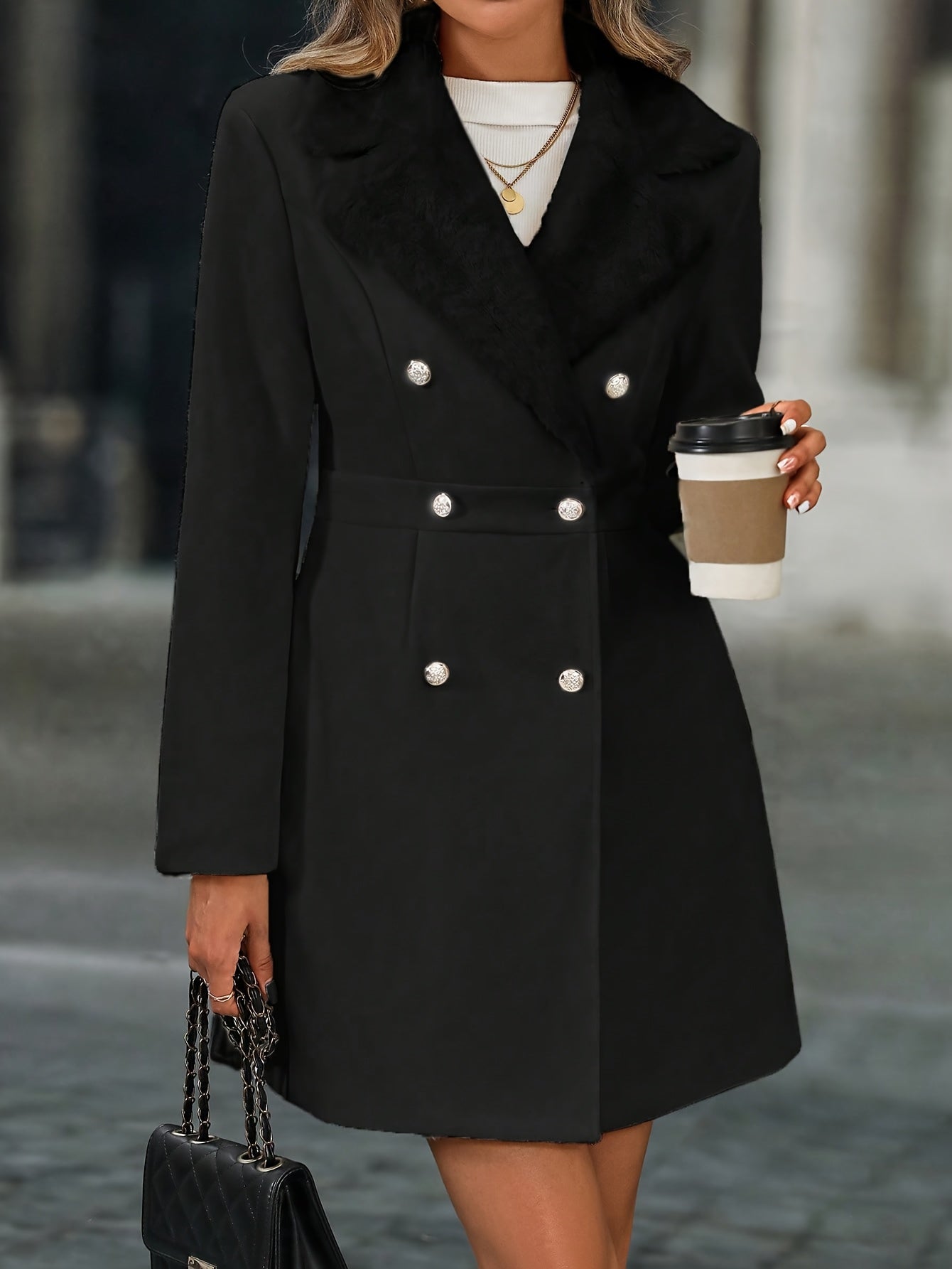 Elmont | Two-Tone Spliced-Collar Coat