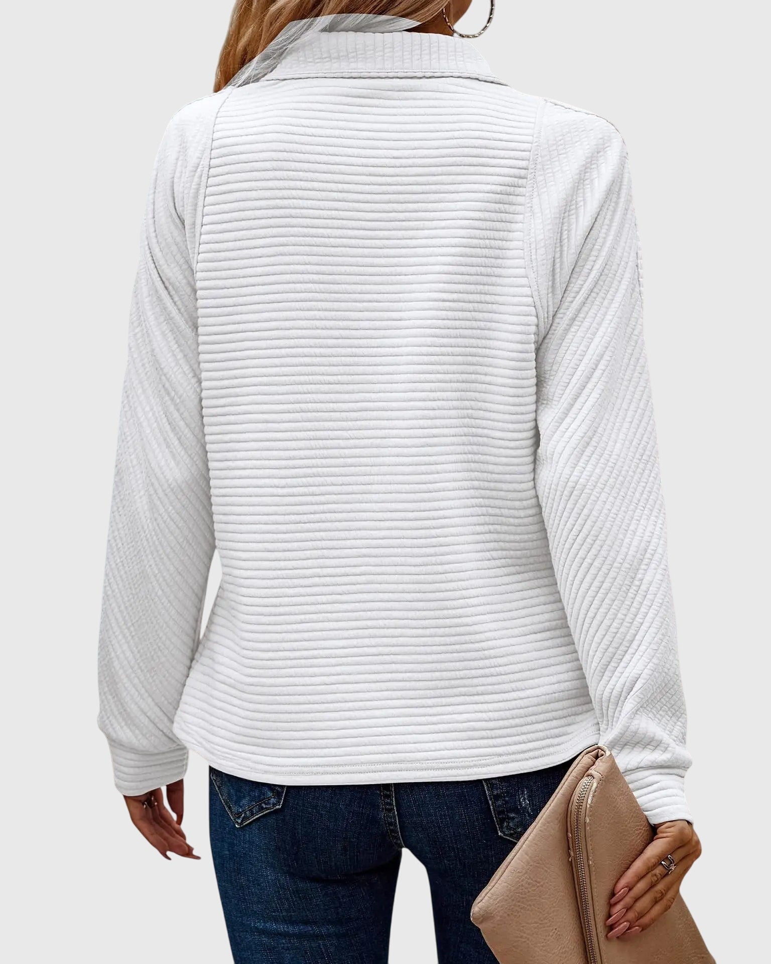 Elmont | V-Neck Zip Sweater