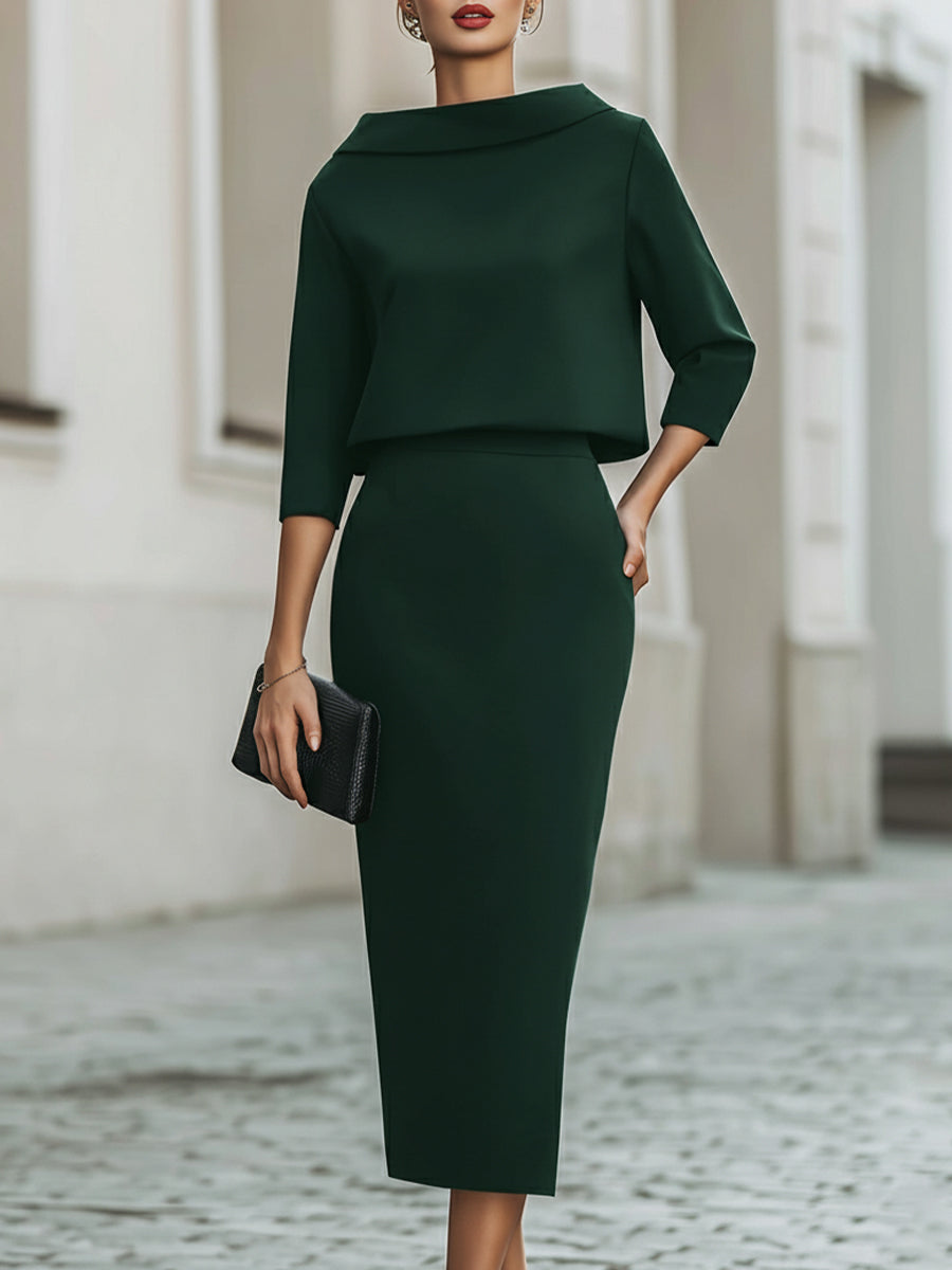 M&H | Structured Two-Piece Midi Dress