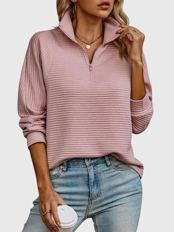 Elmont | V-Neck Zip Sweater